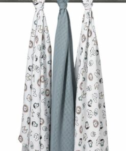 Swaddle Meyco biologisch hydrofiel 3-pack Dieren