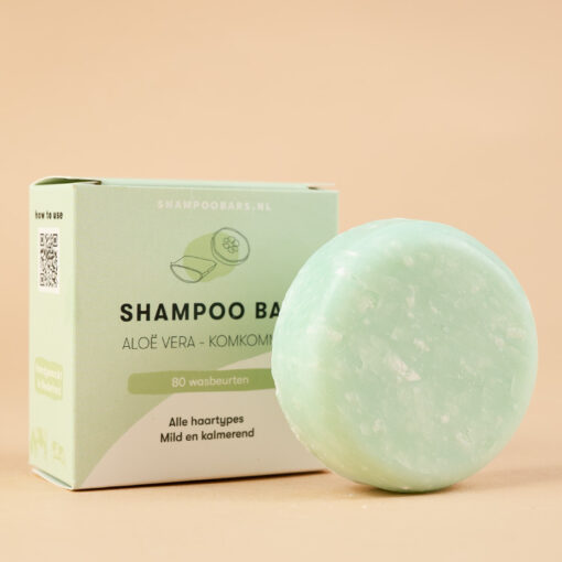 Shampoobars aloe vera komkommer shampoo bar met doosje