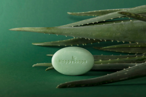 HappySoaps 2-in-1 bar aloe vera productfoto ingezoomd