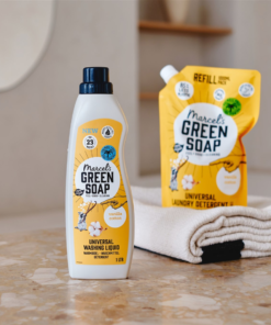 Marcel's Green Soap wasmiddel Katoen & Vanille navulling sfeerfoto