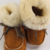 Slofjes Sheepskin Lammy Cognac bovenkant - Moalie